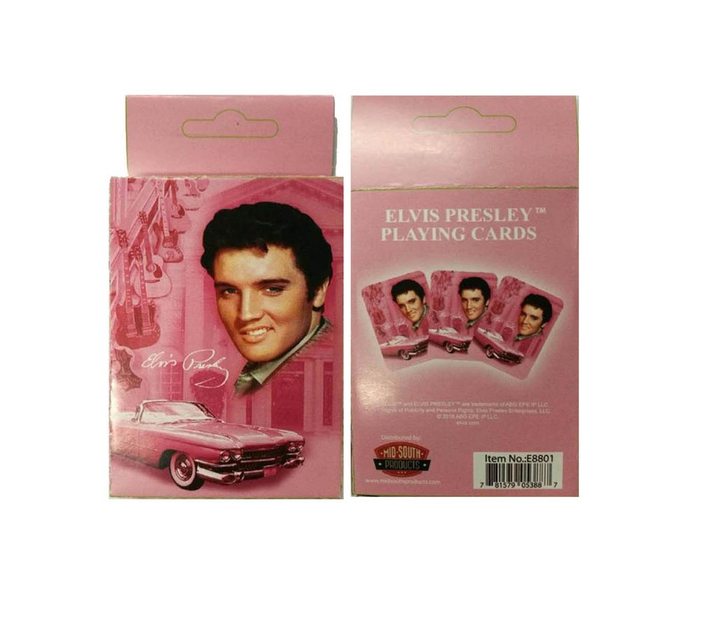 Elvis Presley Playing Cards Pink Guitars