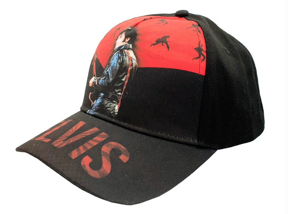 Elvis Presley Baseball Cap Black and Red Officially Licensed