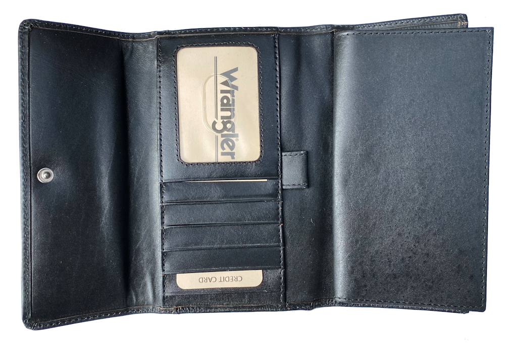 Wrangler Black Leather Purse
