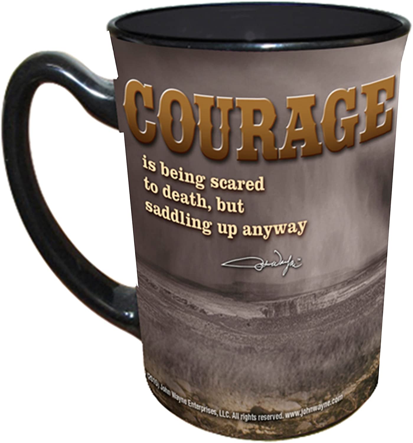 John Wayne Mug - 16 oz - Courage Storm